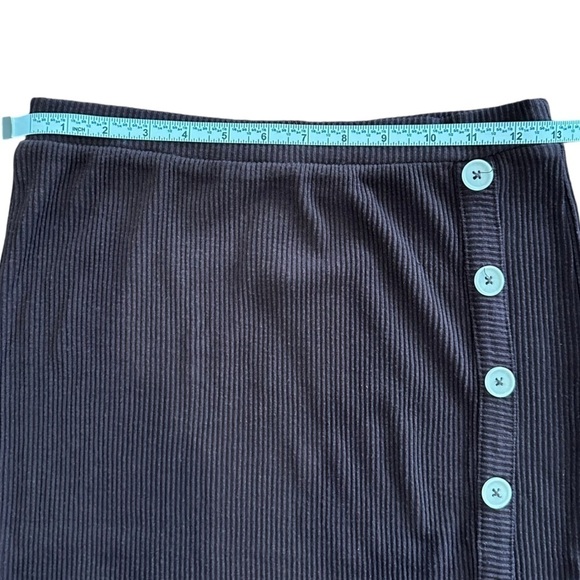 NEW CHASER Button Down Pencil Skirt Pull-On Styling in Falcon Brown Size Small - Picture 5 of 7